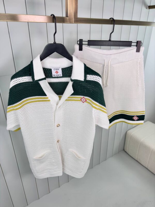 Casablanca Crochet Tennis Summer Set Green