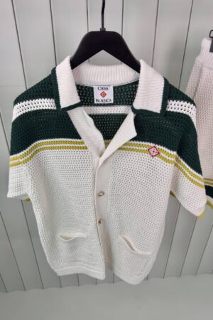 Casablanca Crochet Tennis Summer Set Green
