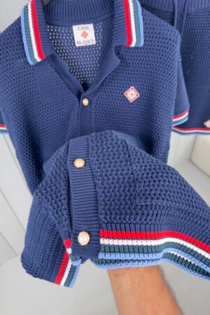 Casablanca Crochet Tennis Summer Set Navy