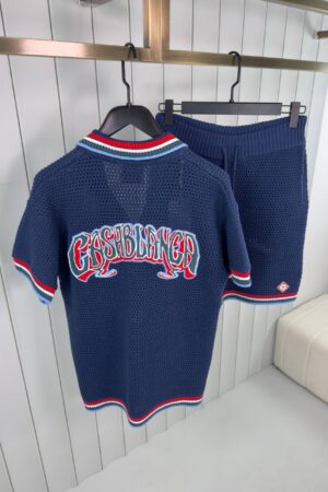Casablanca Crochet Tennis Summer Set Navy