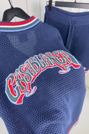 Casablanca Crochet Tennis Summer Set Navy