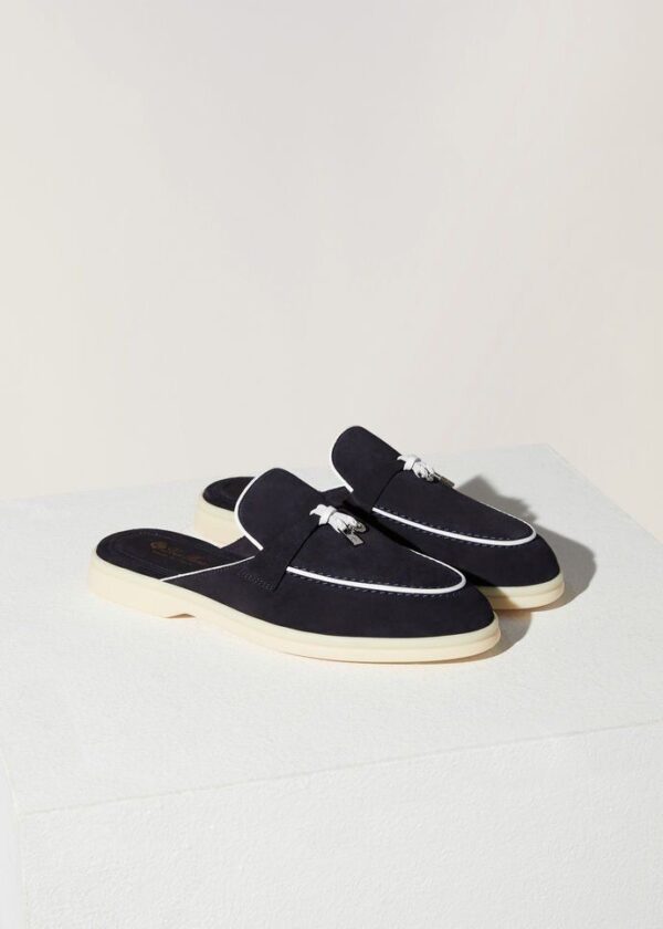 Loro Piana Babouche Walk Loafers Black