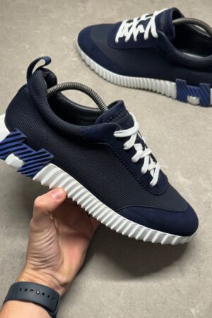 Hermes Bouncing Sneakers Navy Blue