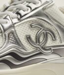 Chanel Sneakers White Silver