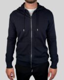 Hermes Cashmere ''Maillon Chaine d'Ancre'' Hooded Vest Navy Blue