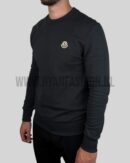 Moncler Logo Patch Cotton Sweater Antraciet