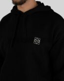 Loewe Embroidered Logo Knitted Hoodie Black