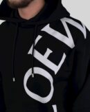 Loewe Relaxed Fit Cotton Hoodie Black