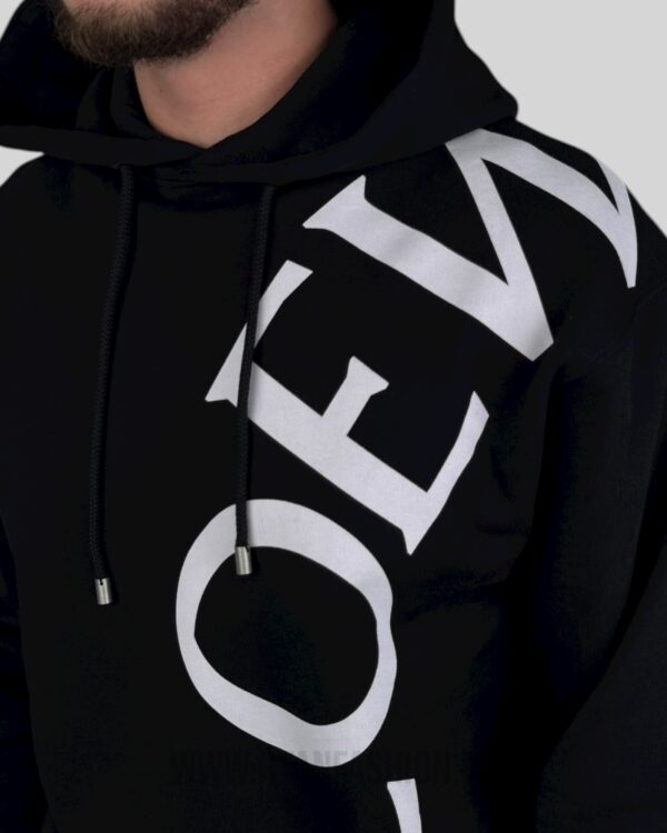Loewe Relaxed Fit Cotton Hoodie Black - Afbeelding 4