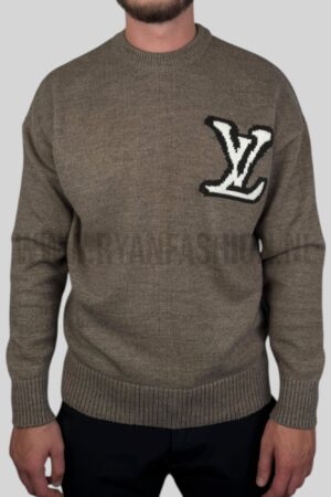 Louis Vuitton LV Intarsia Knitted Sweater Mink