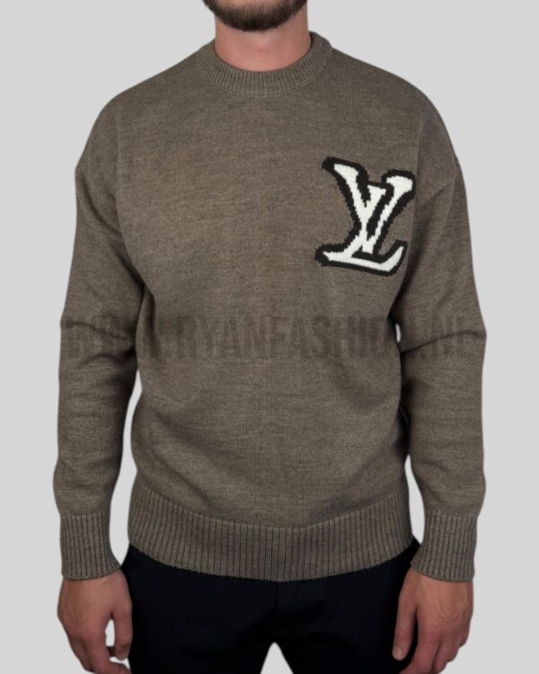 Louis Vuitton LV Intarsia Knitted Sweater Mink