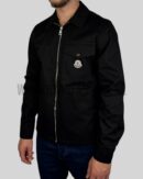 Moncler Cotton Gabardine Zip-Up Shirt Jacket Black