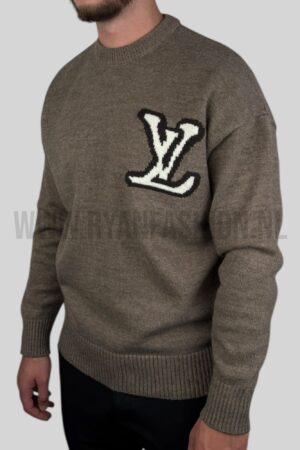Louis Vuitton LV Intarsia Knitted Sweater Mink