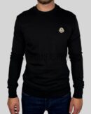 Moncler Logo Patch Cotton Sweater Black
