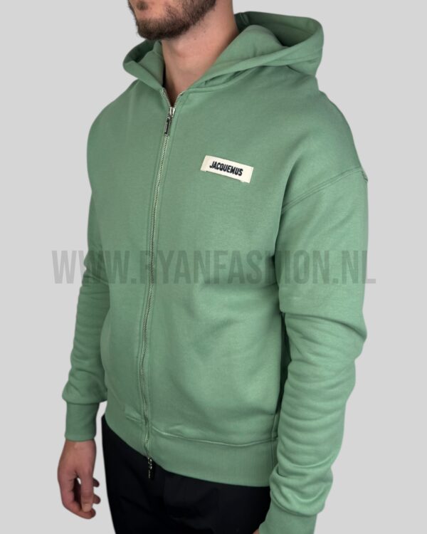 Jacquemus De Gros Grain Zipped Hoodie Green - Afbeelding 2