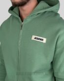 Jacquemus De Gros Grain Zipped Hoodie Green