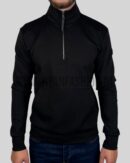 Moncler Cotton Half-Zip Sweater Black