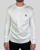 Moncler Logo Patch Cotton Sweater White