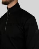 Moncler Cotton Half-Zip Sweater Black