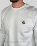 Moncler Logo Patch Cotton Sweater White