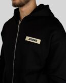 Jacquemus De Gros Grain Zipped Hoodie Black