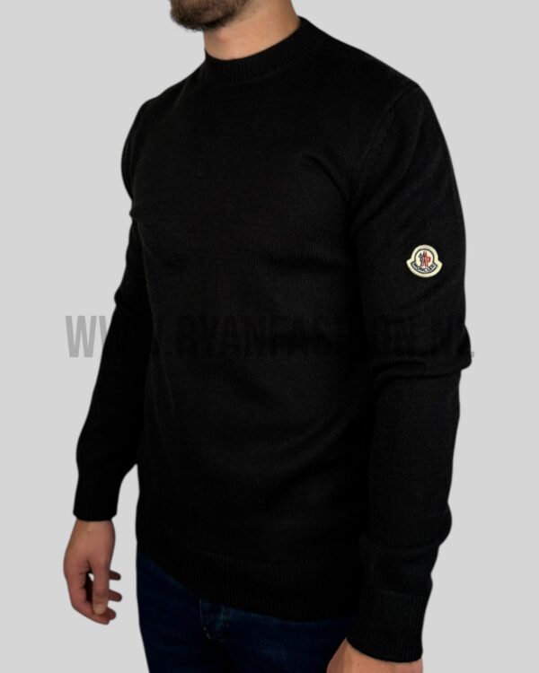 Moncler Classic Patch Knitted Sweater Black