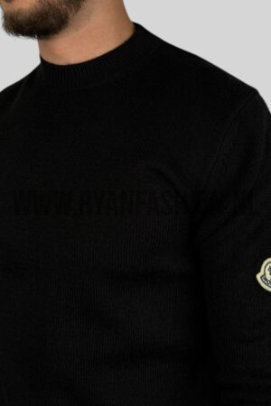 Moncler Classic Patch Knitted Sweater Black
