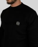 Loewe Embroidered Logo Knitted Sweater Black