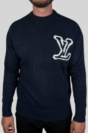 Louis Vuitton LV Intarsia Knitted Sweater Navy