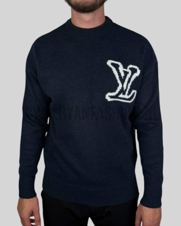 Louis Vuitton LV Intarsia Knitted Sweater Navy