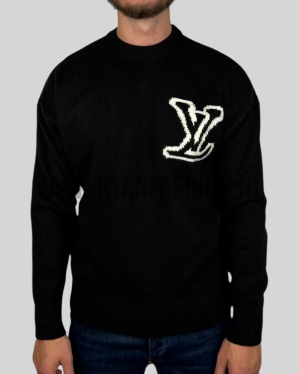 Louis Vuitton LV Intarsia Knitted Sweater Black