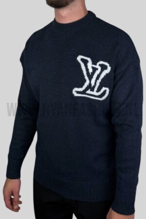 Louis Vuitton LV Intarsia Knitted Sweater Navy