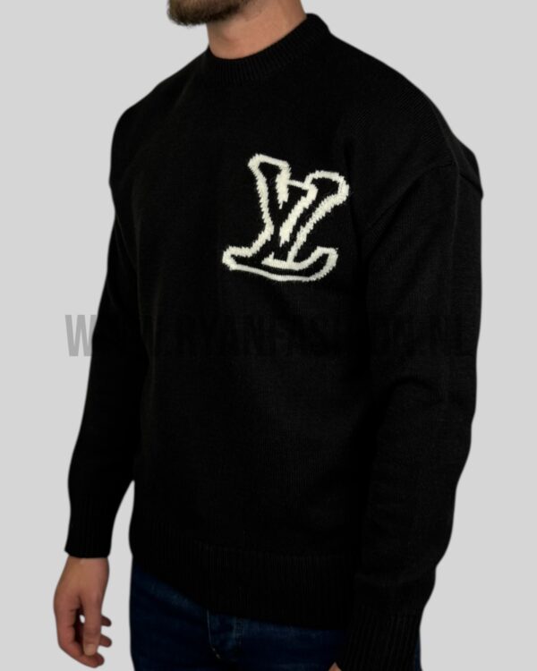 Louis Vuitton LV Intarsia Knitted Sweater Black - Afbeelding 2