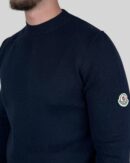 Moncler Classic Patch Knitted Sweater Navy Blue