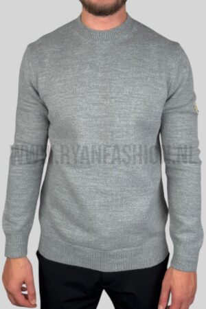 Moncler Classic Patch Knitted Sweater Grey