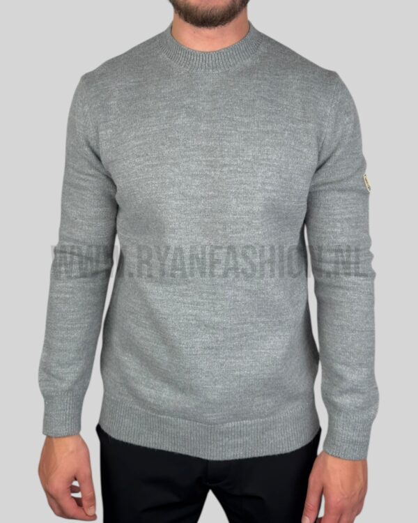 Moncler Classic Patch Knitted Sweater Grey - Afbeelding 2