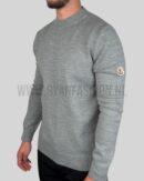 Moncler Classic Patch Knitted Sweater Grey