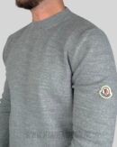 Moncler Classic Patch Knitted Sweater Grey