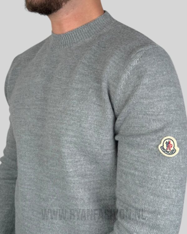 Moncler Classic Patch Knitted Sweater Grey - Afbeelding 3