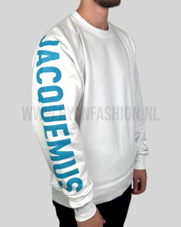 Jacquemus Le Typo Oversized Sweater White - Afbeelding 2
