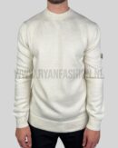 Moncler Classic Patch Knitted Sweater Ecru