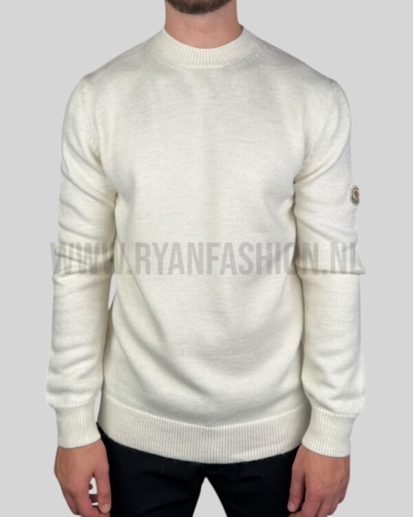 Moncler Classic Patch Knitted Sweater Ecru - Afbeelding 2