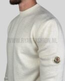 Moncler Classic Patch Knitted Sweater Ecru