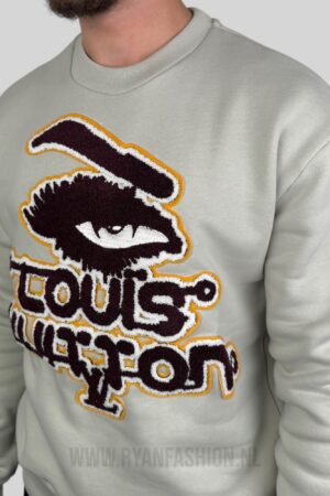 Louis Vuitton Embroidered Sweater Grey