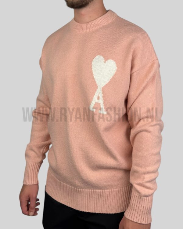 Ami Paris Wool Sweater Powder Off White - Afbeelding 2