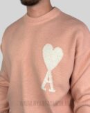 Ami Paris Wool Sweater Powder Off White