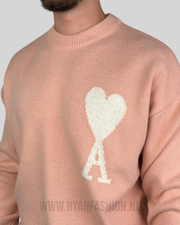 Ami Paris Wool Sweater Powder Off White - Afbeelding 3