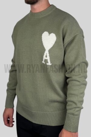Ami Paris Wool Sweater Green