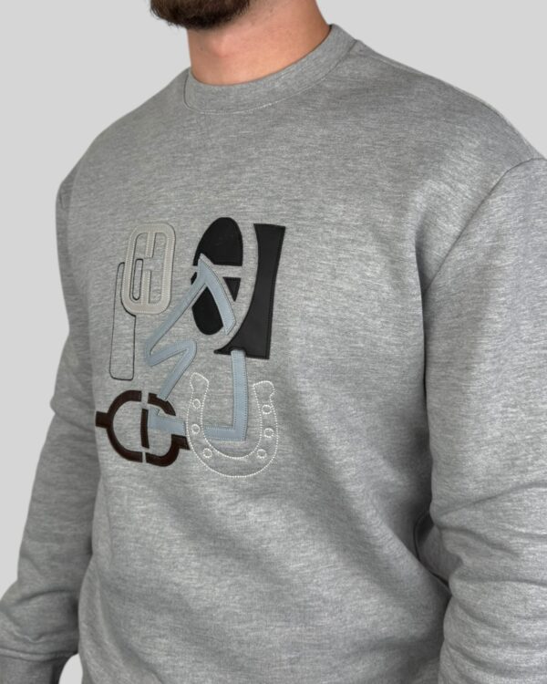 Hermes ''H Puzzle'' Crewneck Sweater Grey - Afbeelding 3