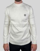 Loewe Embroidered Logo Knitted Sweater Ecru